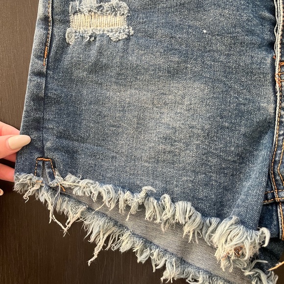 FREE PEOPLE HIGH WASTED denim shorts size 27 SOLD - Picture 7 of 7